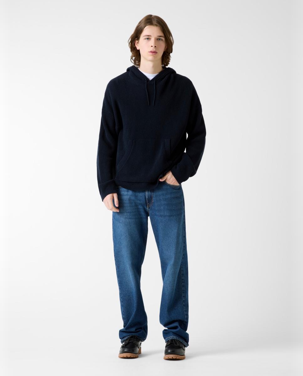 Sweatshirt com capuz Azul-marinho-4