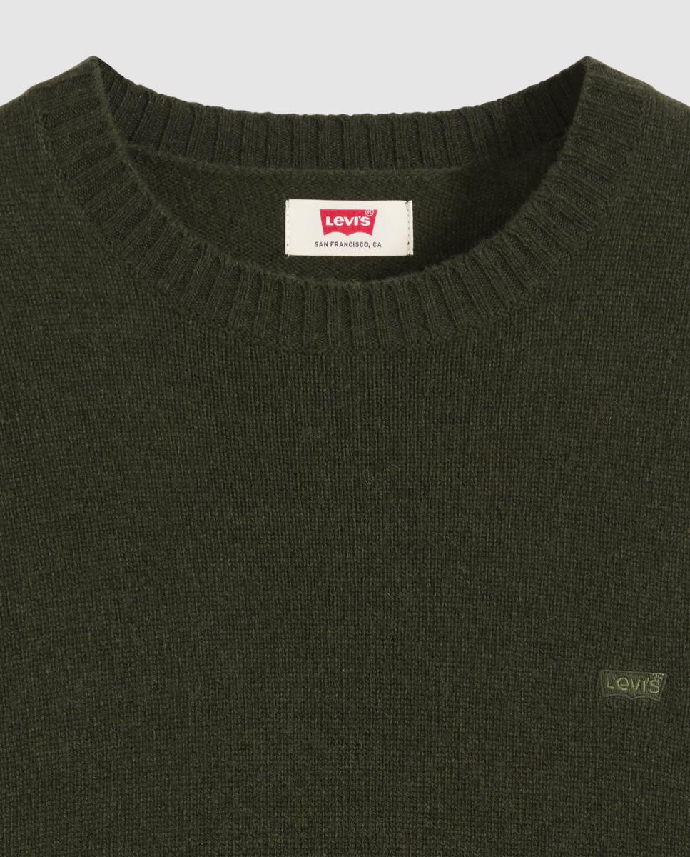 Camisola de malha com decote redondo Verde-escuro-6