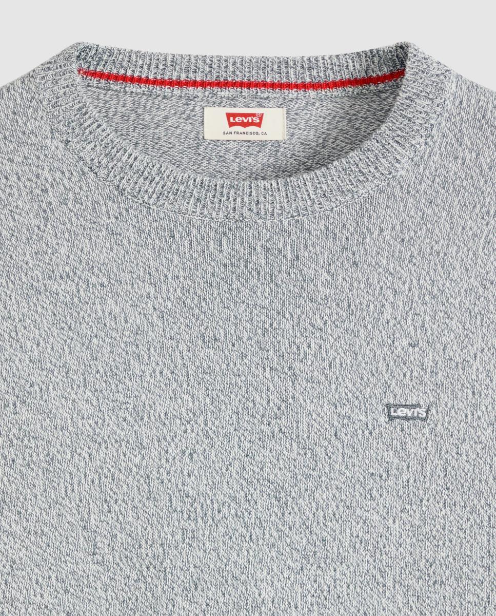 Camisola de malha com decote redondo Cinzento-claro-6