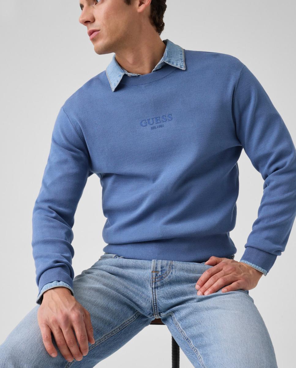 Sweatshirt sem Capuz Azul-marinho-3