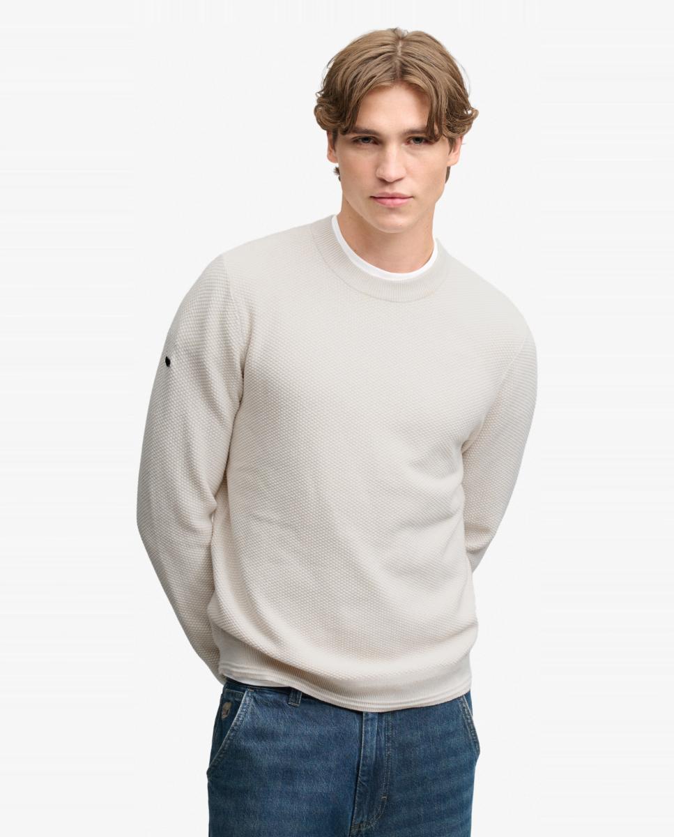 Imagen 1 de Jersey de hombre de punto texturizado - Superdry - Crudo Crudo