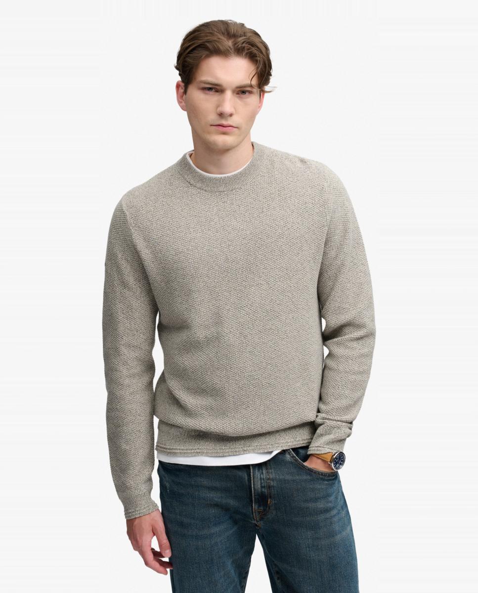 Imagen 1 de Jersey de hombre de punto texturizado - Superdry - Beige Beige