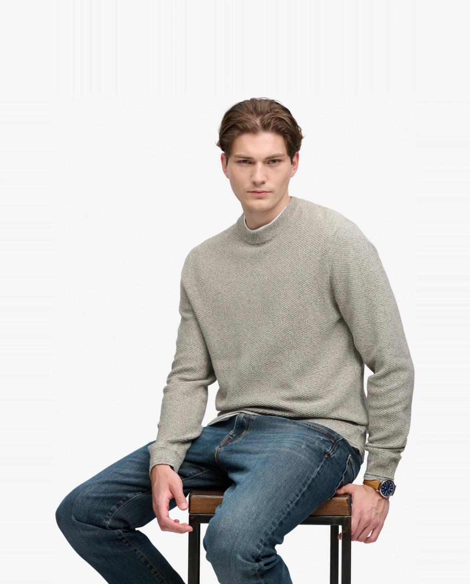 Imagen 3 de Jersey de hombre de punto texturizado - Superdry - Beige Beige
