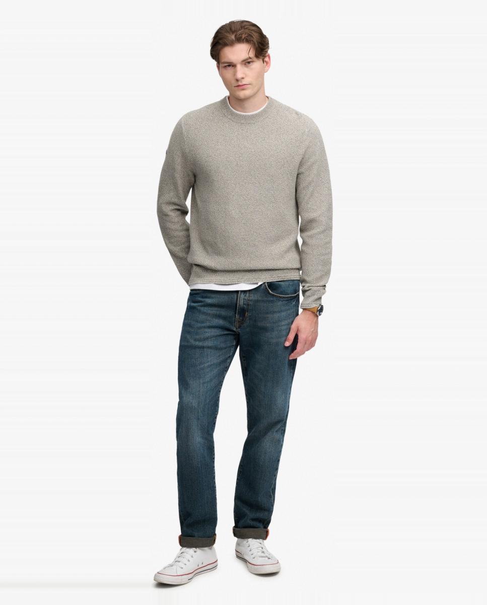Imagen 6 de Jersey de hombre de punto texturizado - Superdry - Beige Beige