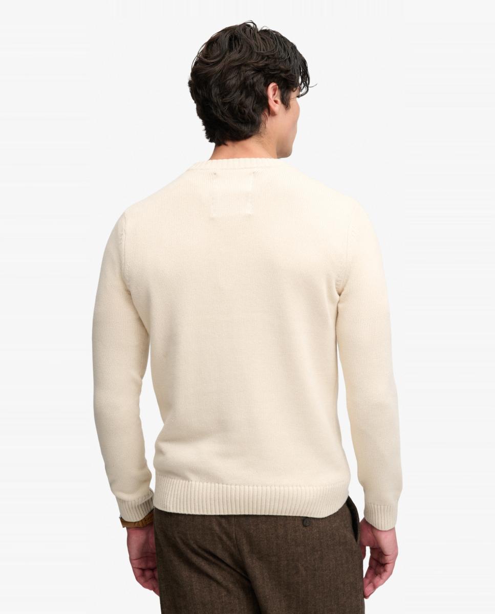 Camisola de Malha com Estampado Gráfico de Aplique Cinzento-2