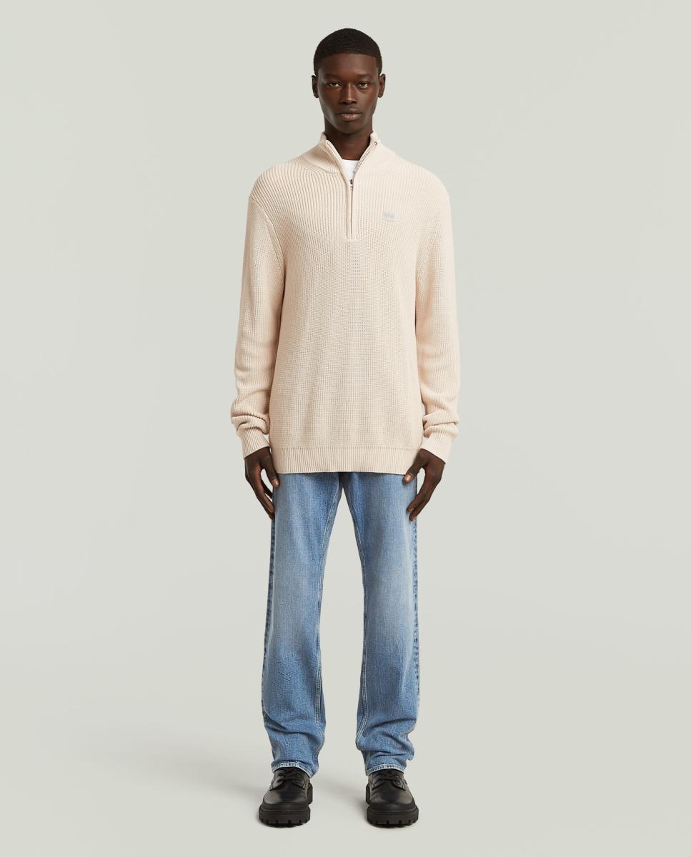 Imagen 6 de Jersey de hombre con cuello de cremallera y corte recto - G-Star - Blanco Blanco