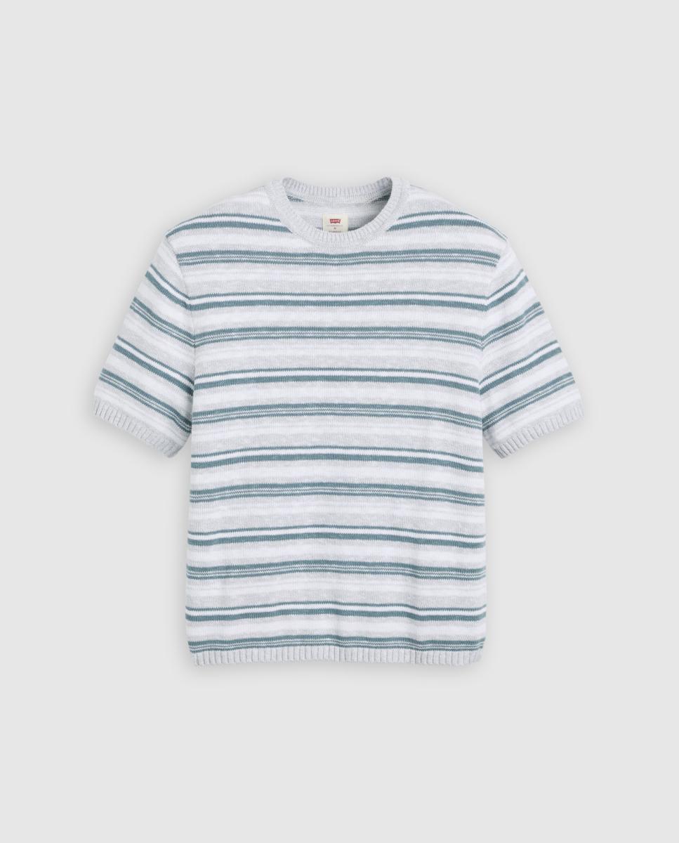 Camisola de Malha com Manga Curta e Gola Redonda Multicolor-5
