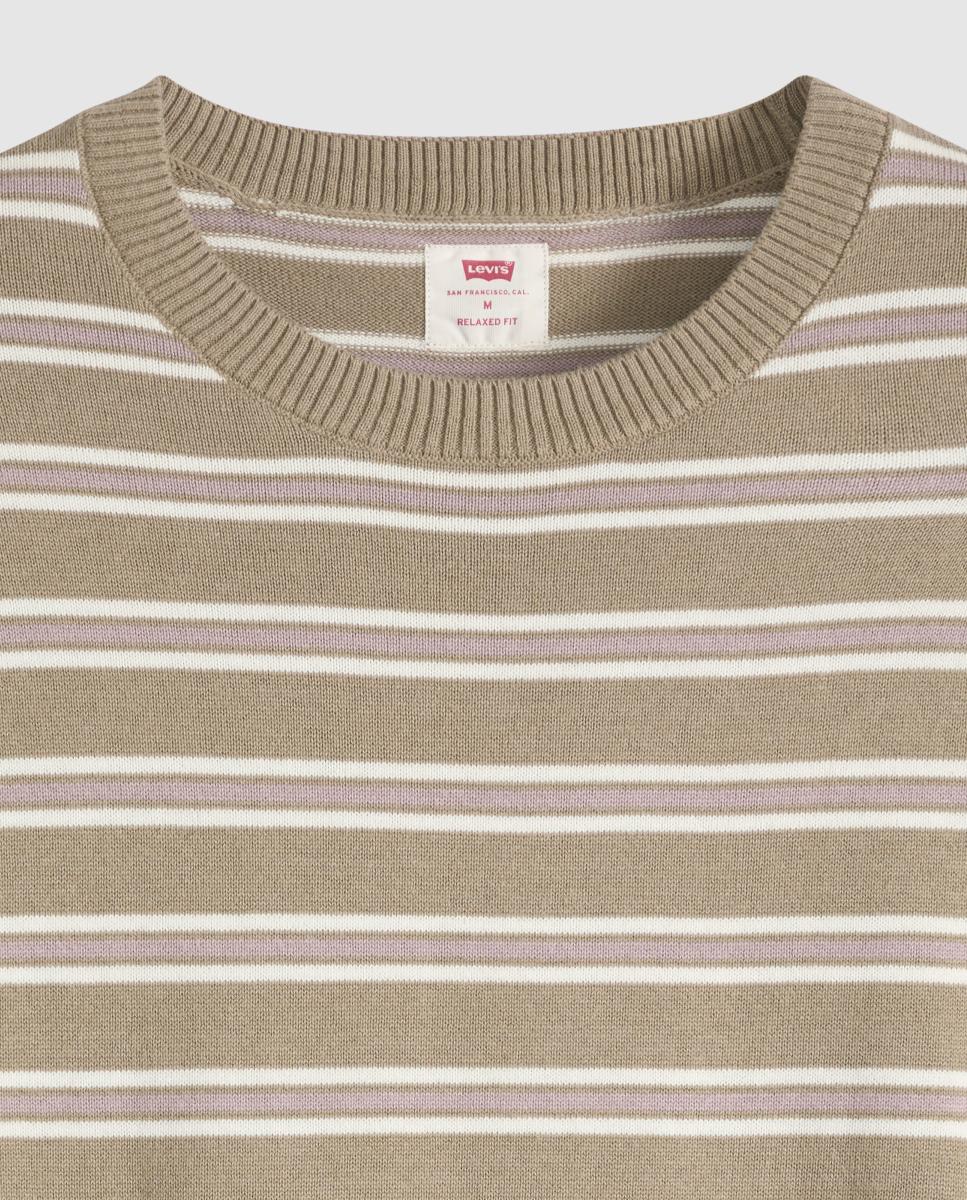 Camisola de Malha com Manga Curta e Gola Redonda Multicolor-6