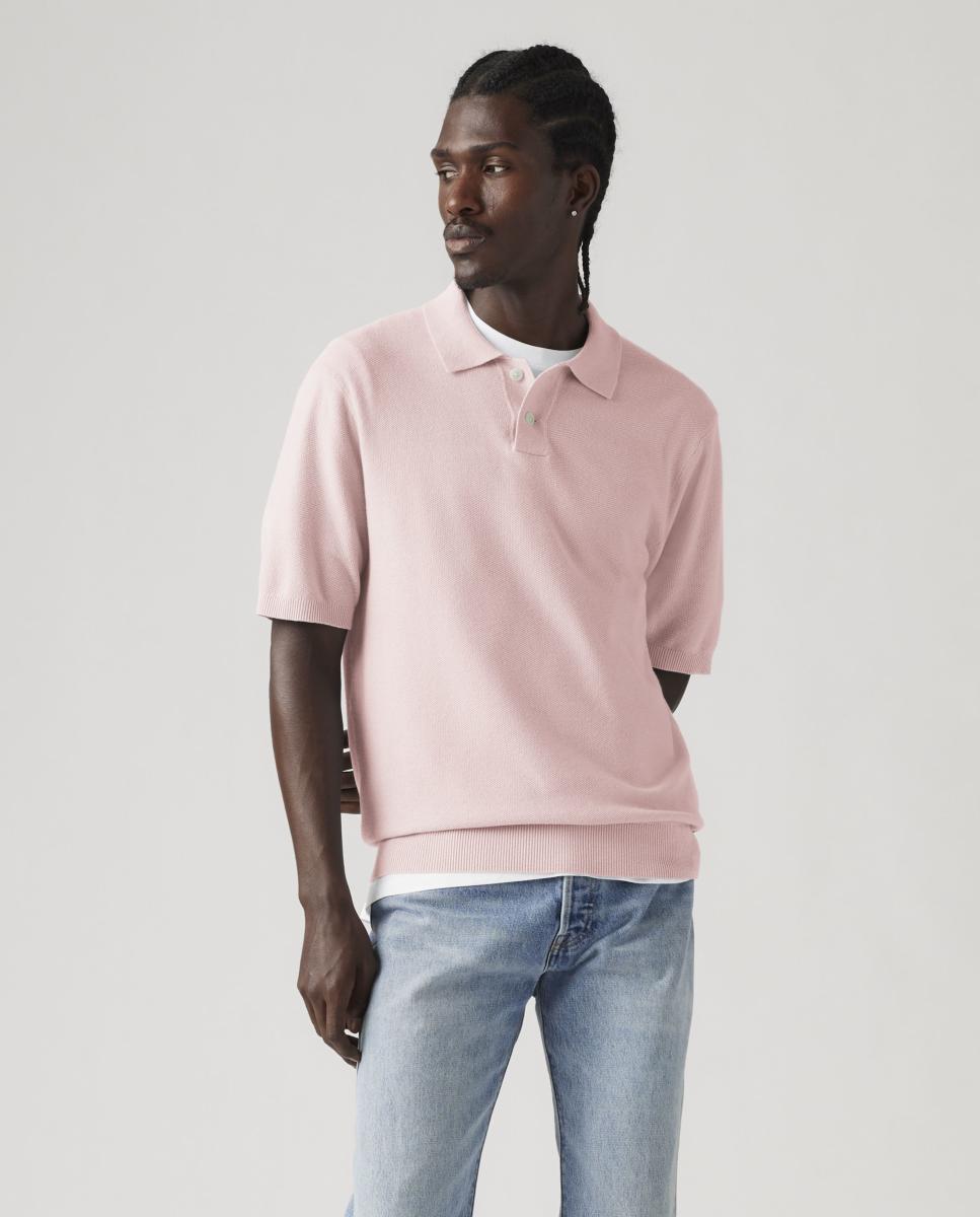 Imagem 0 de Camisola de Malha com Manga Curta e Colarinho de Polo
