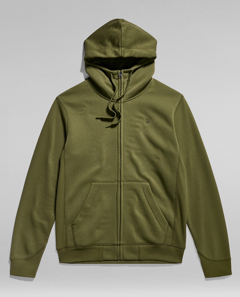 Sudadera de hombre negra de manga larga con capucha y cierre de cremallera - G-Star - Negro Negro-6