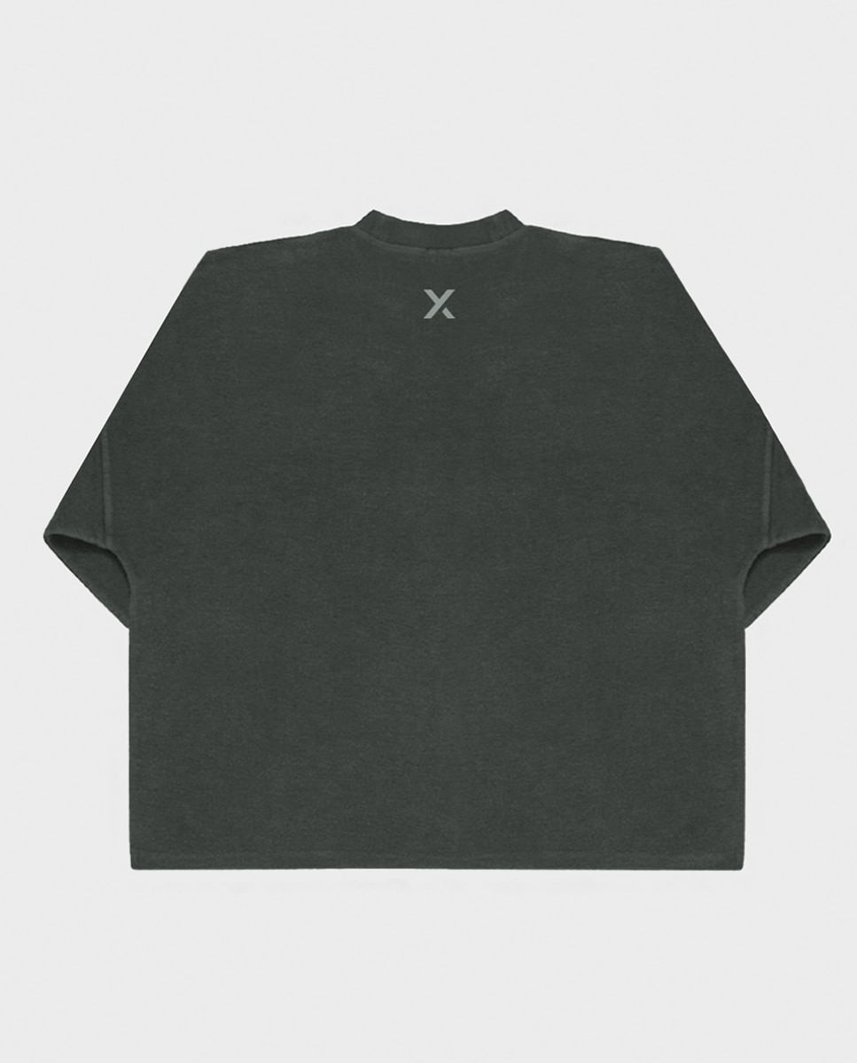 Sudadera con cuello redondo de hombre - YUXUS - Verde oscuro Verde oscuro-2