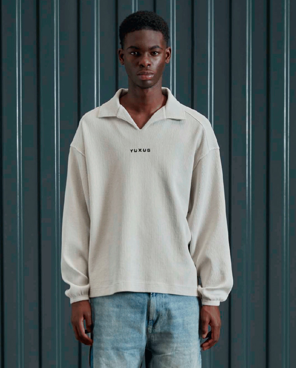 Sudadera tipo polo de hombre - YUXUS - Gris Gris-1