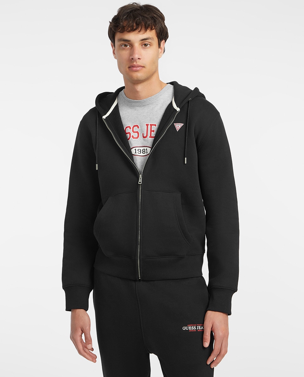 Sudadera con cremallera de hombre - Guess Jeans - Negro Negro-1