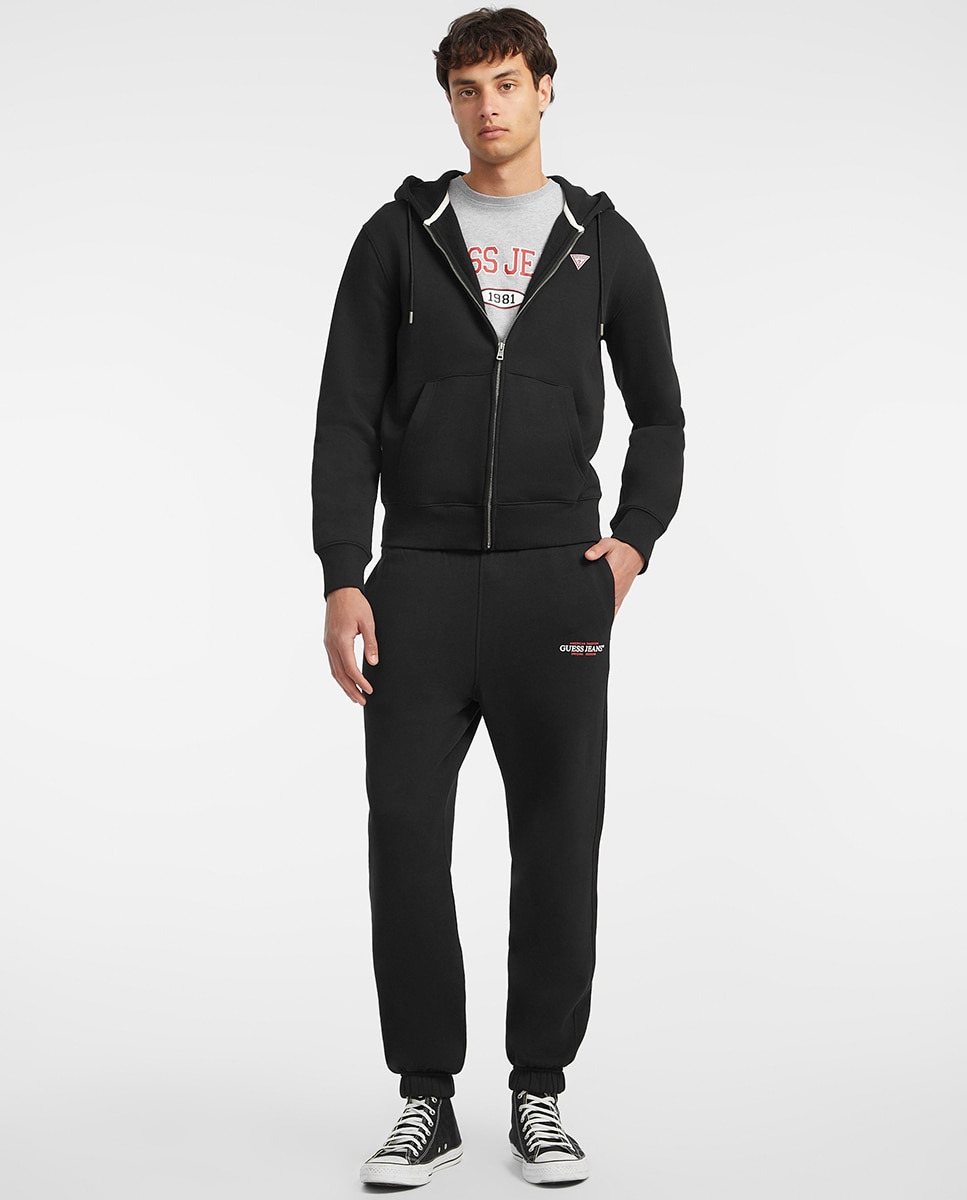 Sudadera con cremallera de hombre - Guess Jeans - Negro Negro-5