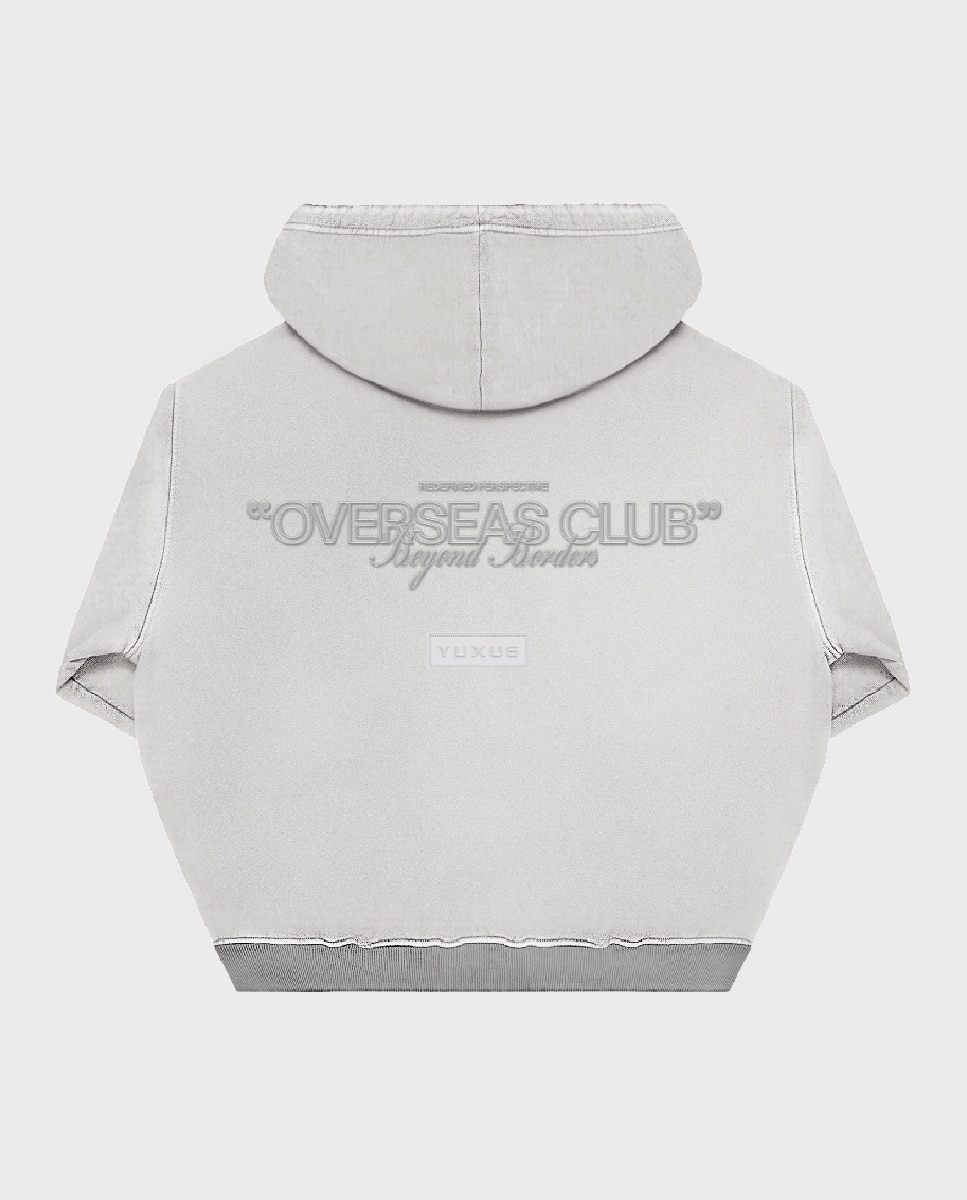Sweatshirt com Capuz e Fecho de Correr Cinzento-4