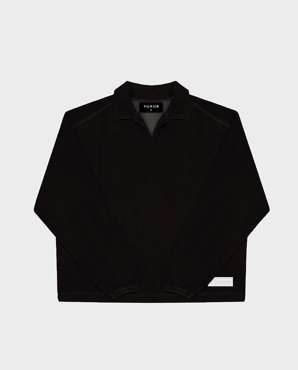 Sudadera tipo polo de hombre - YUXUS - Negro Negro-4