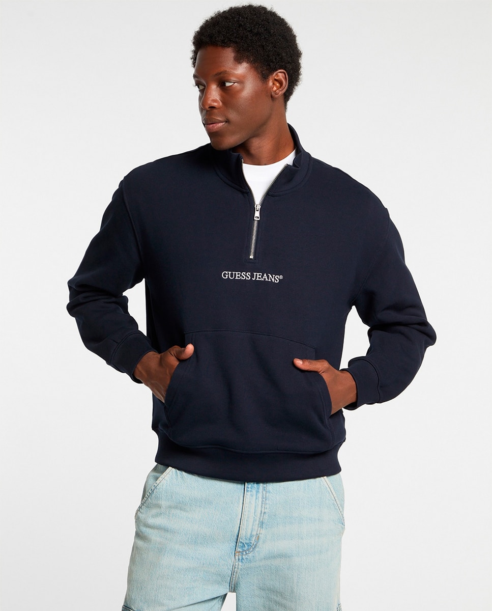 Sweatshirt sem Capuz Azul-marinho-3