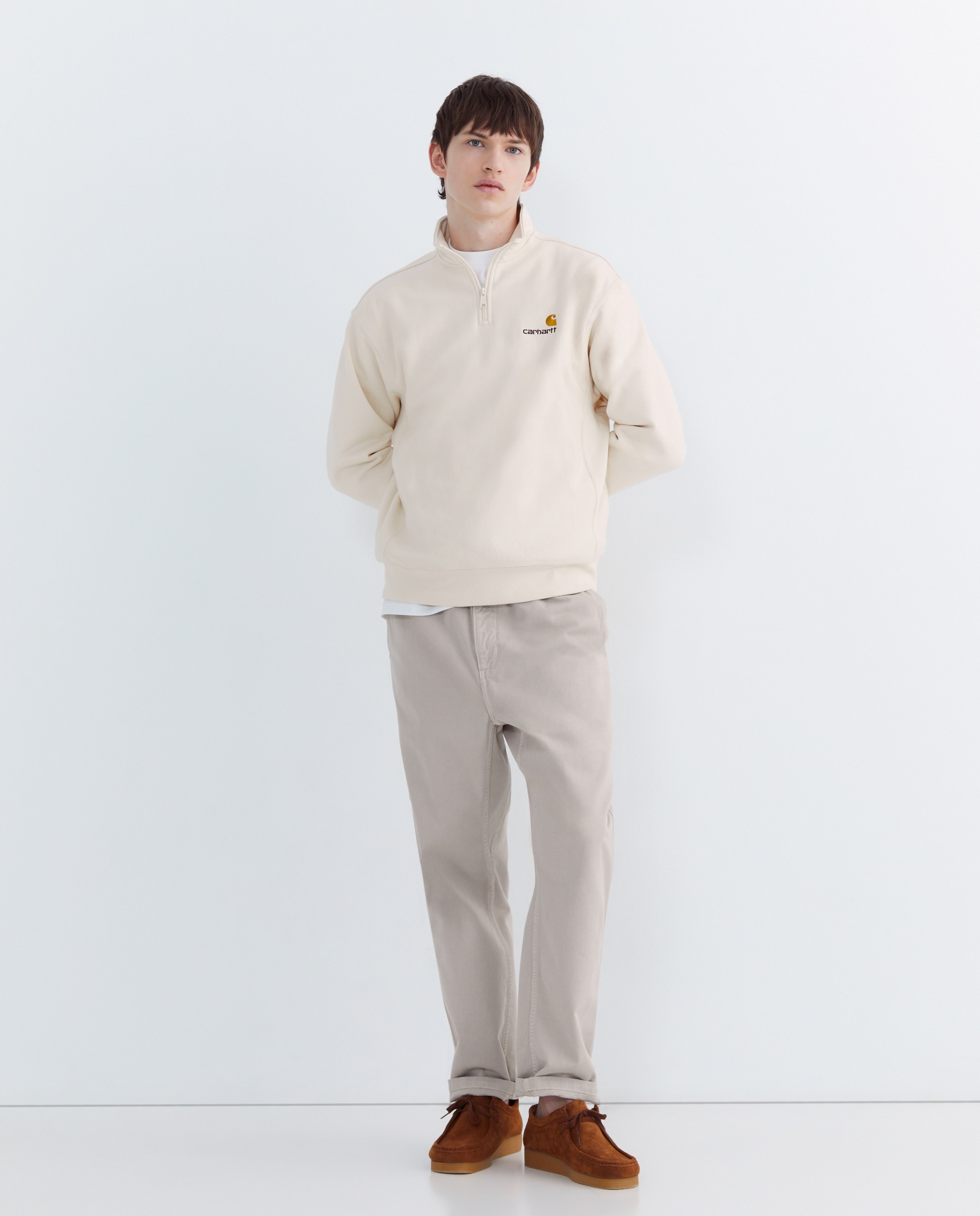 Imagem 0 de Sweatshirt de Meio Fecho de Correr e Corte Relaxed