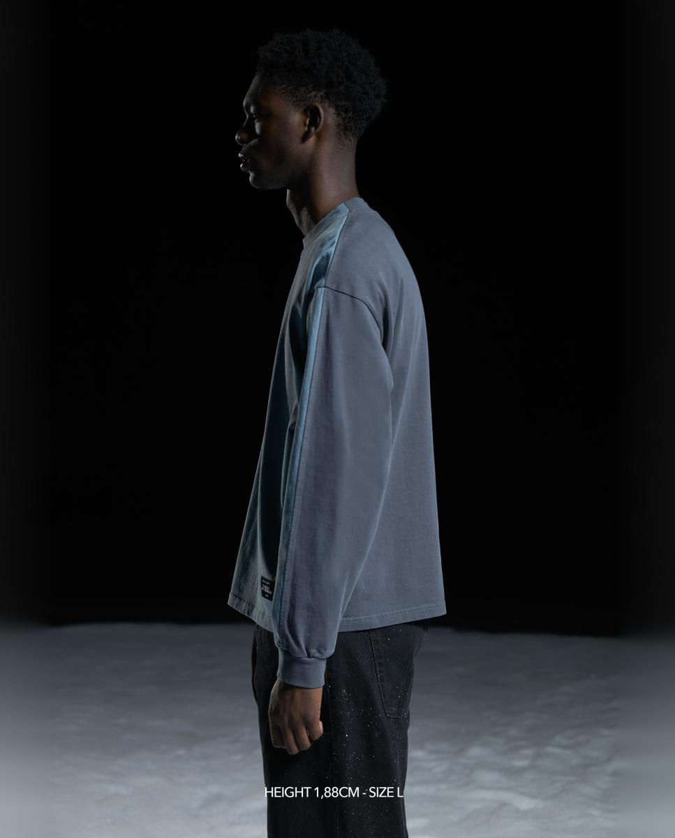 Camisola de homem com manga comprida Verde-3