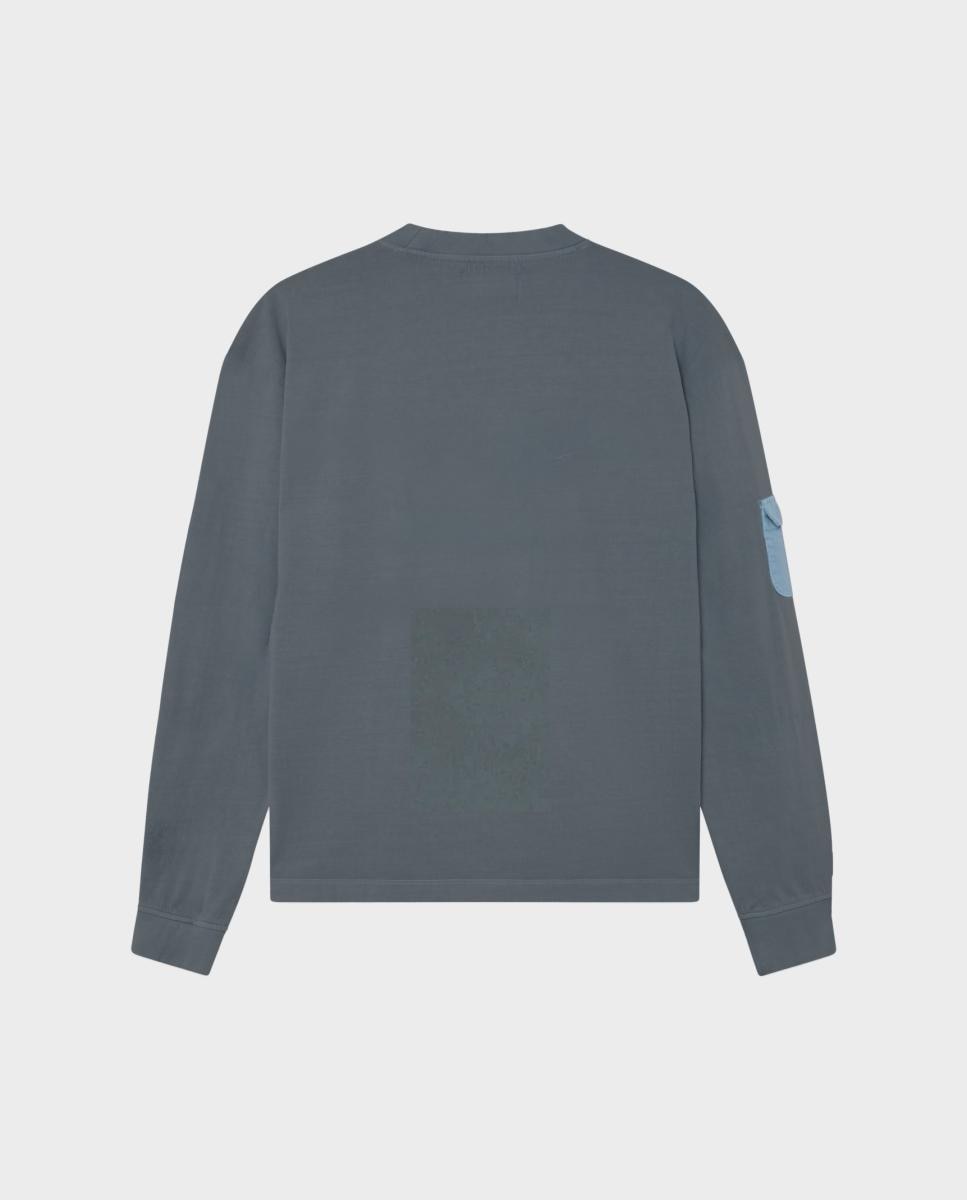 Camisola de homem com manga comprida Verde-7