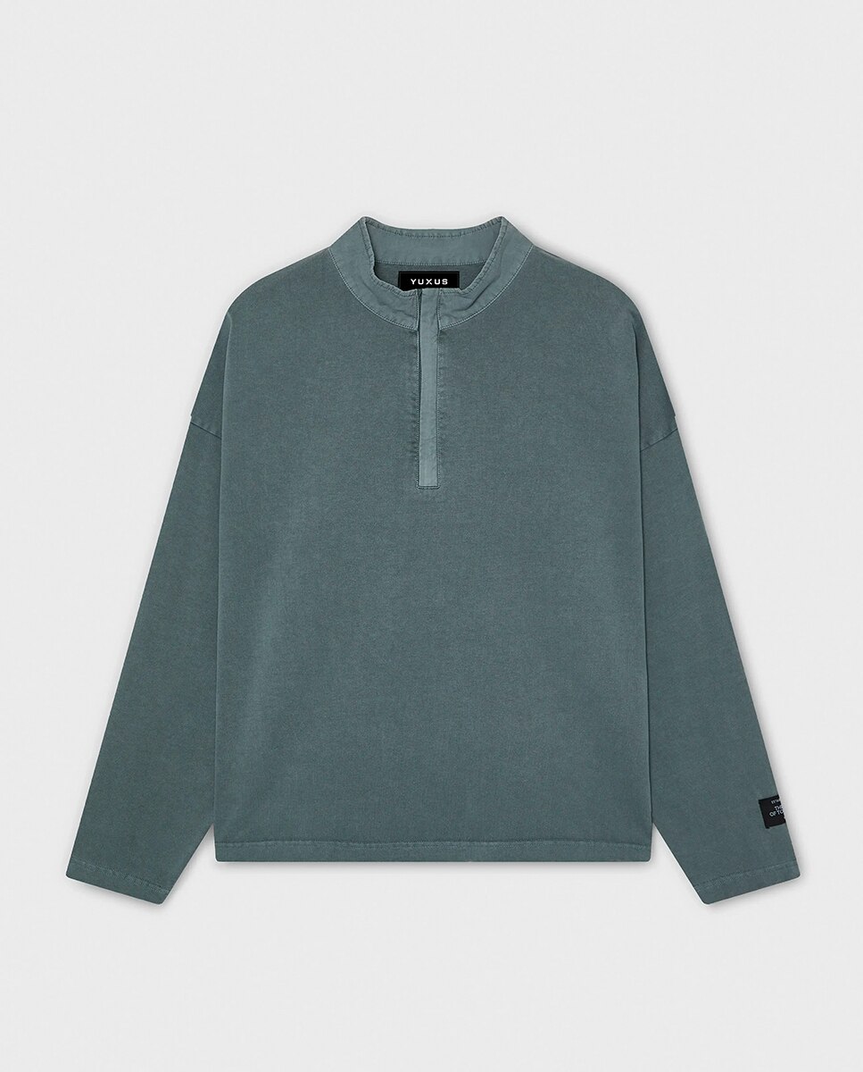 Sweatshirt sem Capuz Verde-1