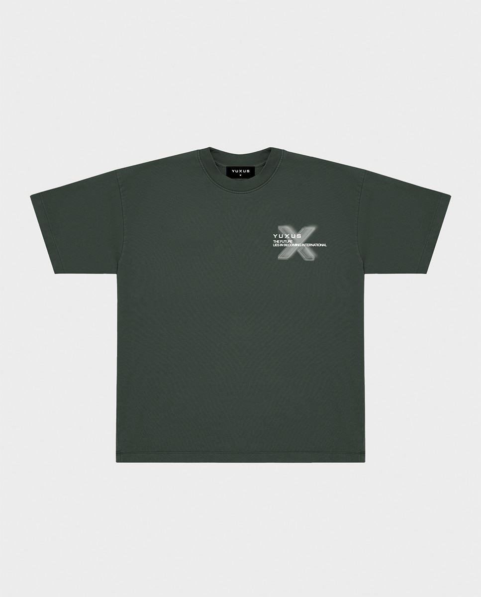 T-shirt de homem de manga curta Verde-2