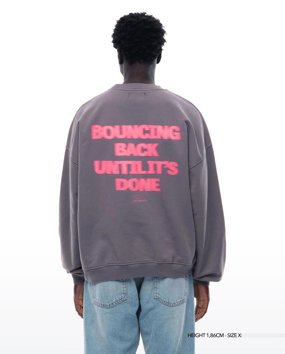 Sweatshirt de homem com decote redondo Cinzento-2