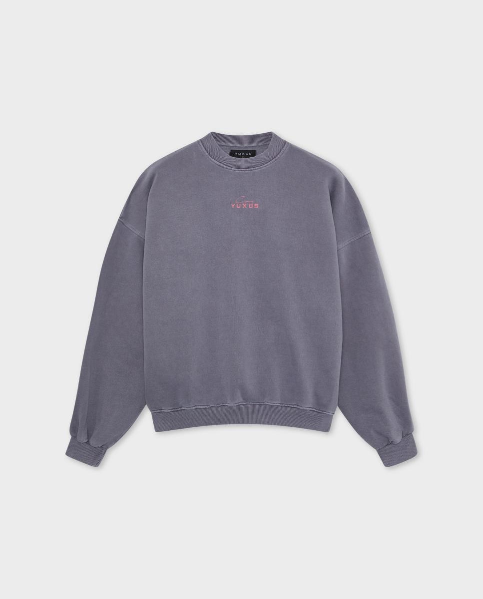 Sweatshirt de homem com decote redondo Cinzento-4