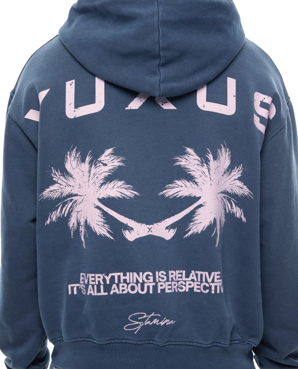 Sweatshirt de homem com capuz Azul-2