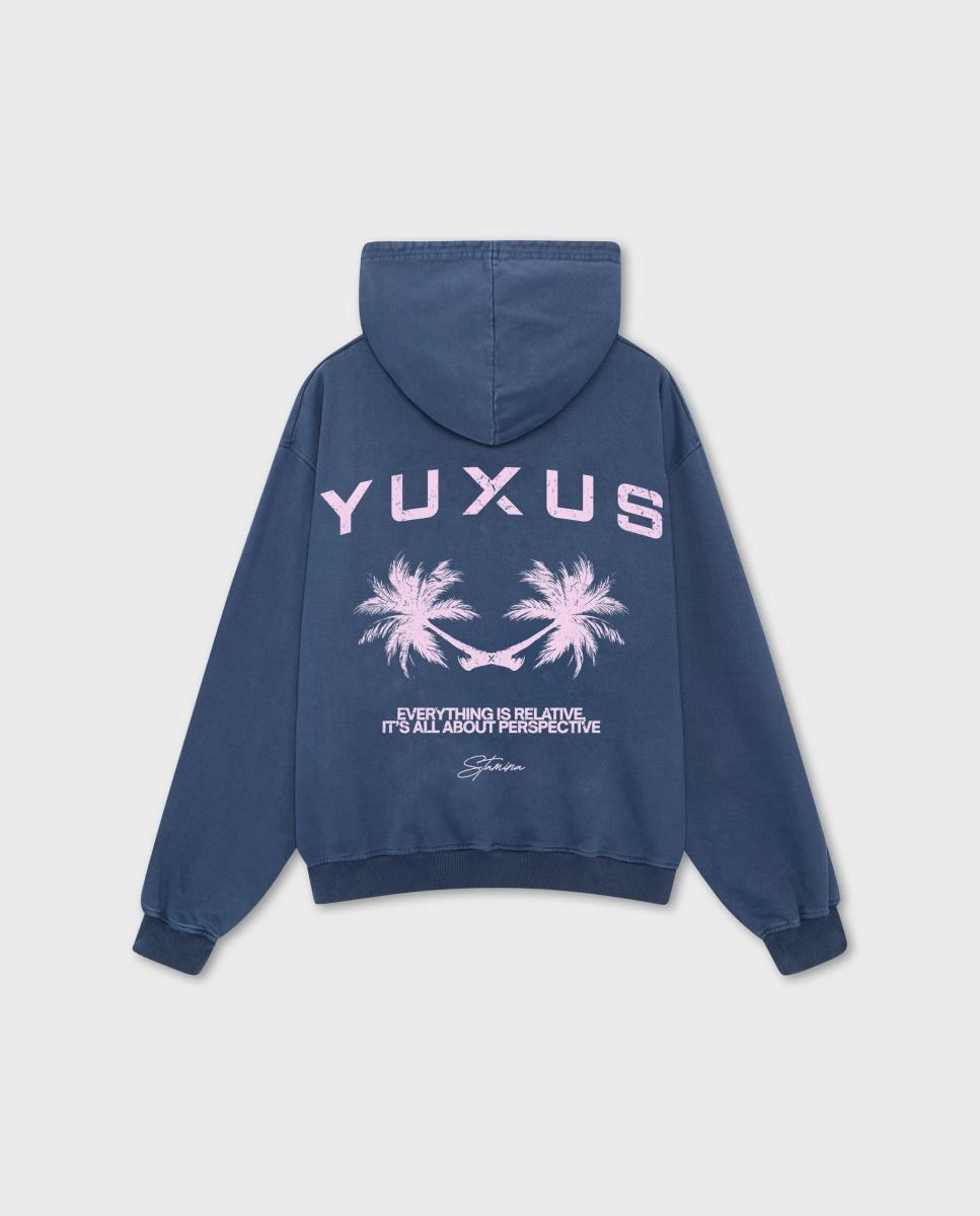Sweatshirt de homem com capuz Azul-4