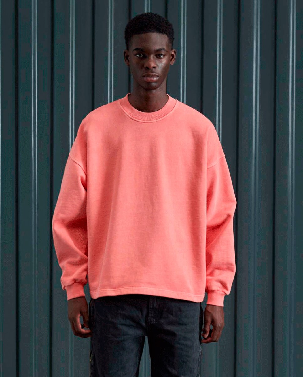 Sudadera de hombre con cuello redondo - YUXUS - Naranja Naranja-4