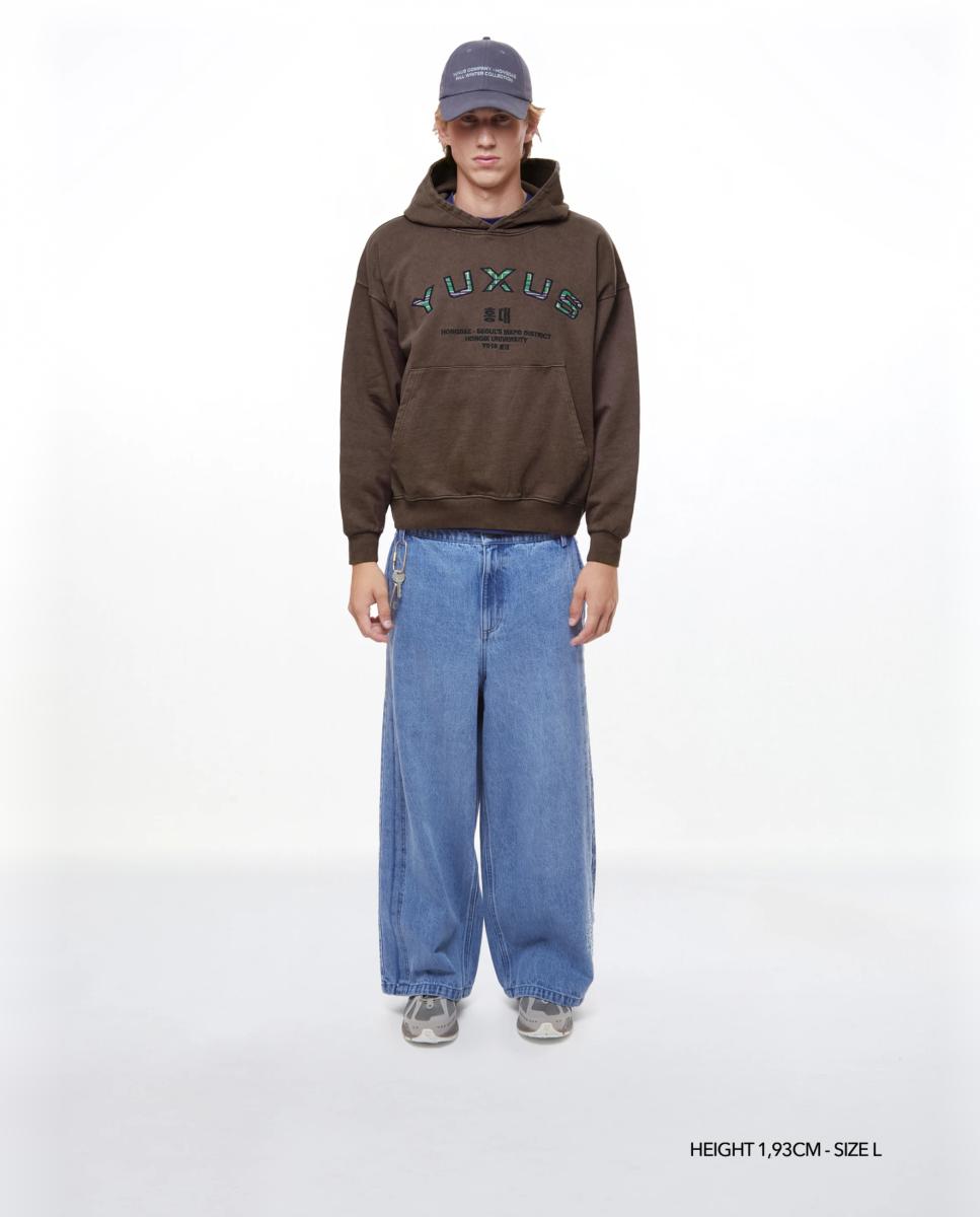 Sweatshirt de homem com capuz Castanho-9