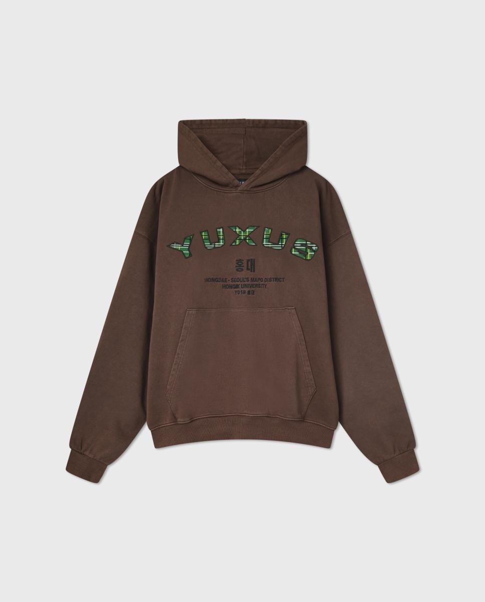Sweatshirt de homem com capuz Castanho-5