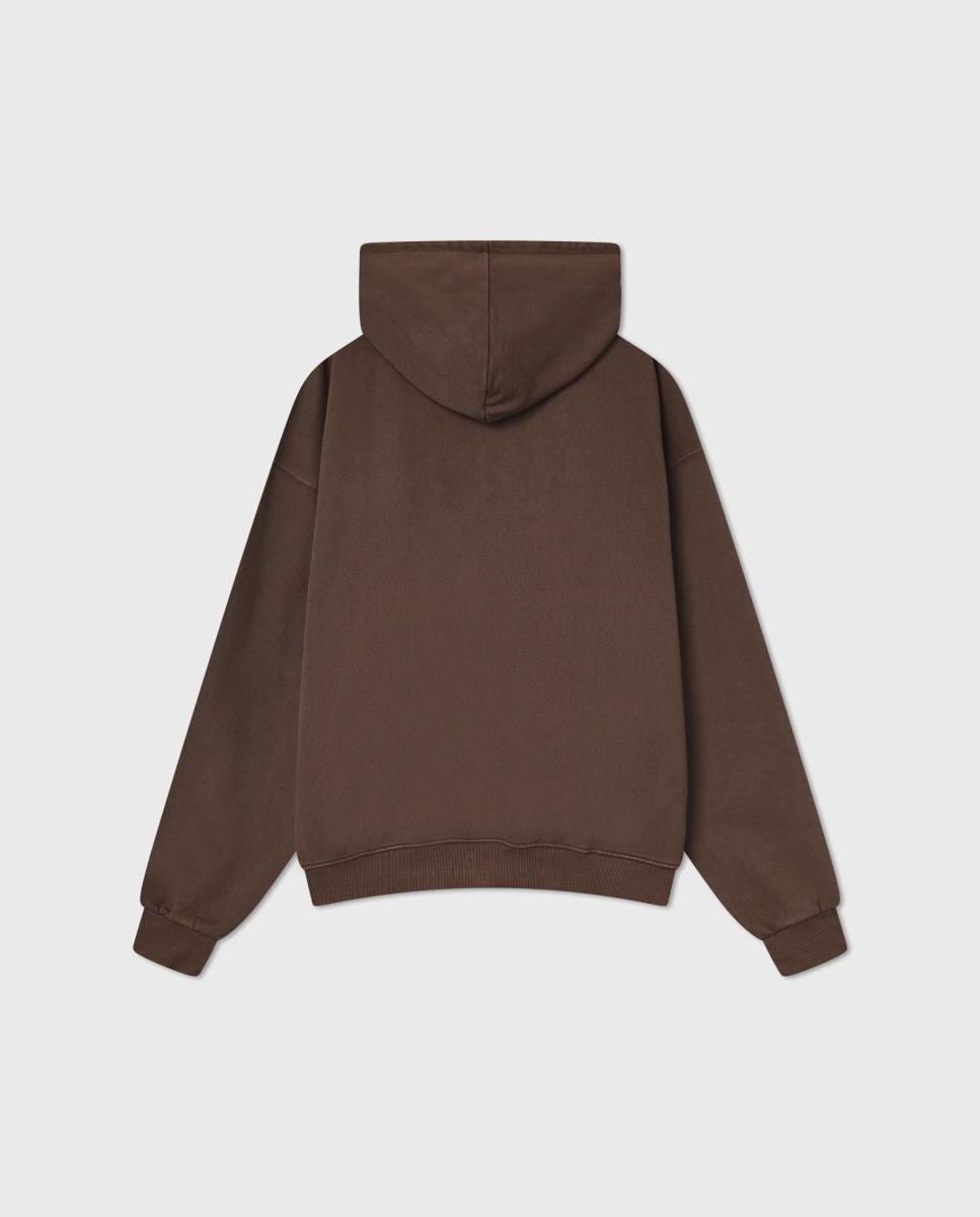 Sweatshirt de homem com capuz Castanho-6