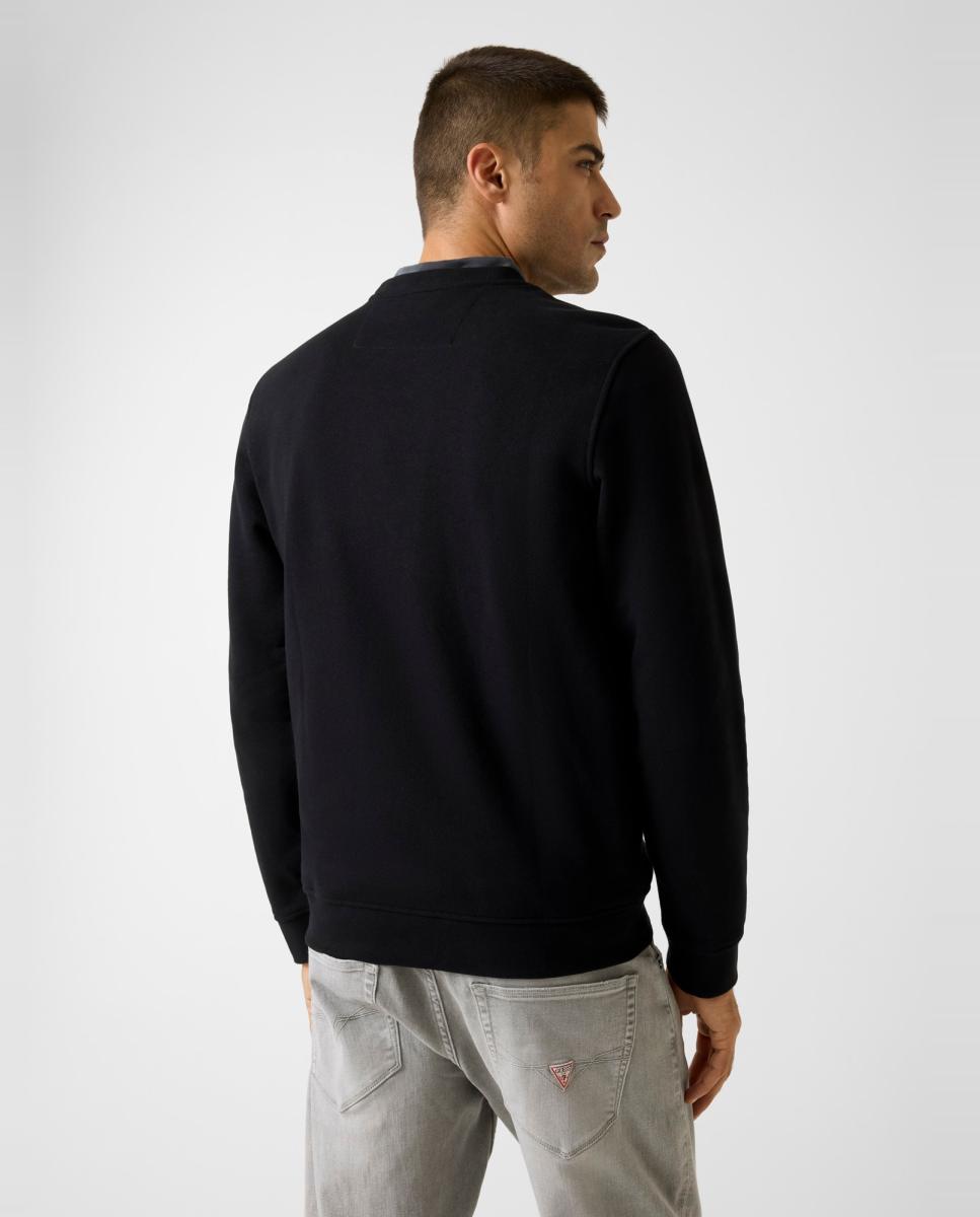 Sweatshirt de Manga Comprida Preto-2