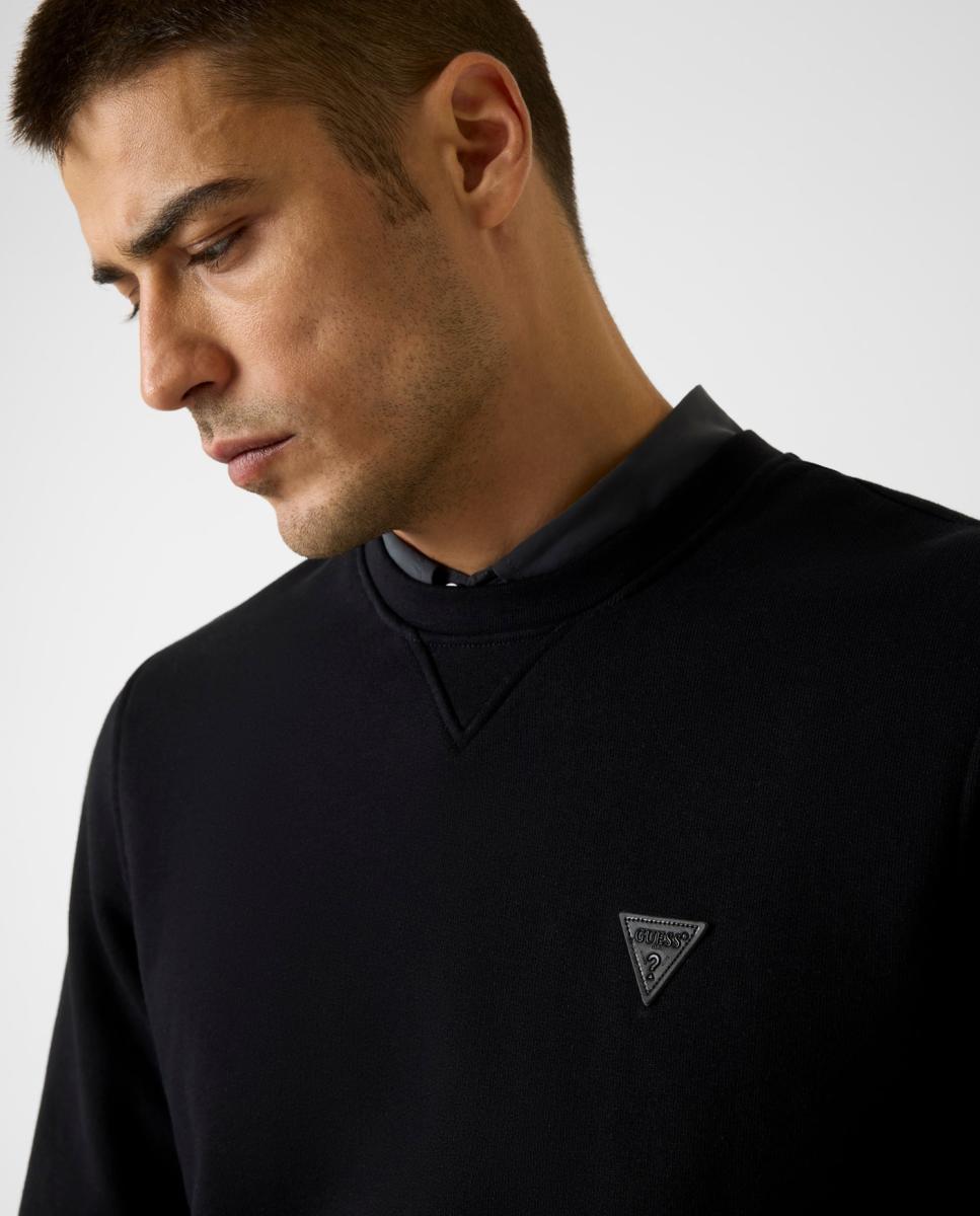 Sweatshirt de Manga Comprida Preto-3