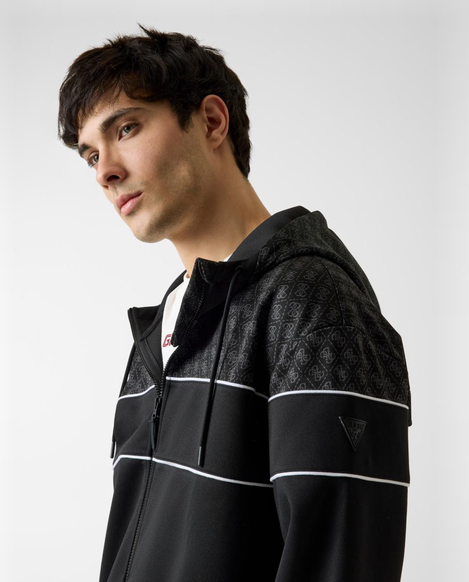 Sweatshirt de Manga Comprida Preto-3