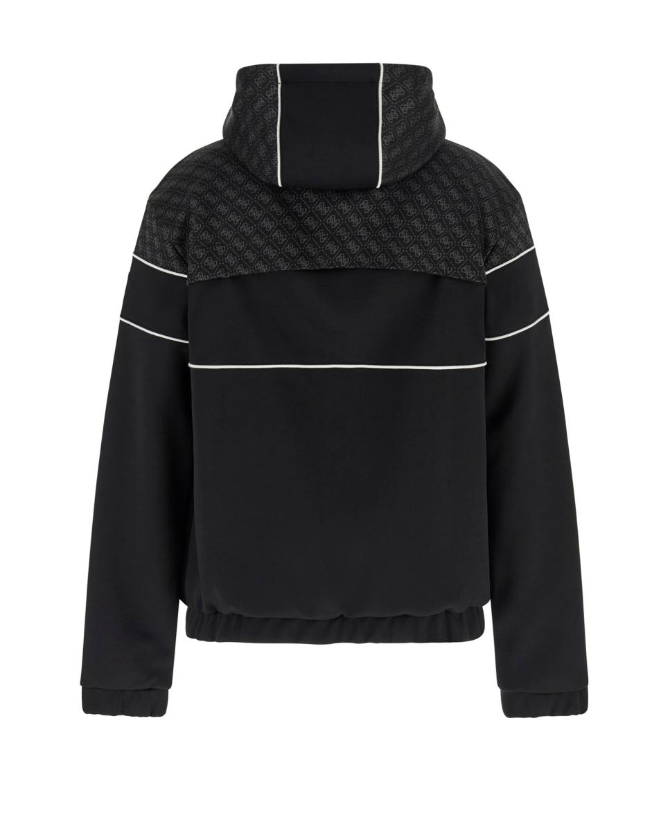 Sweatshirt de Manga Comprida Preto-5