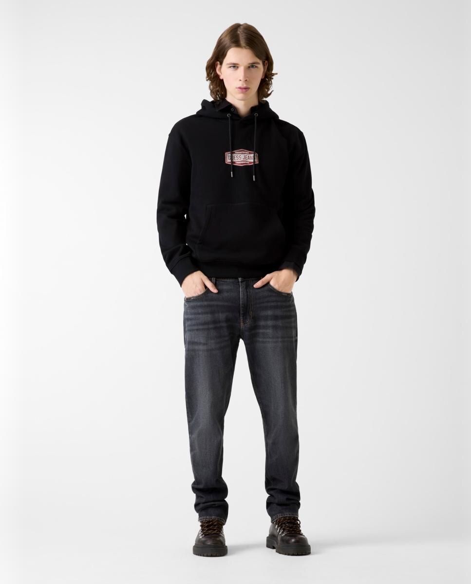 Sweatshirt com capuz Preto-5