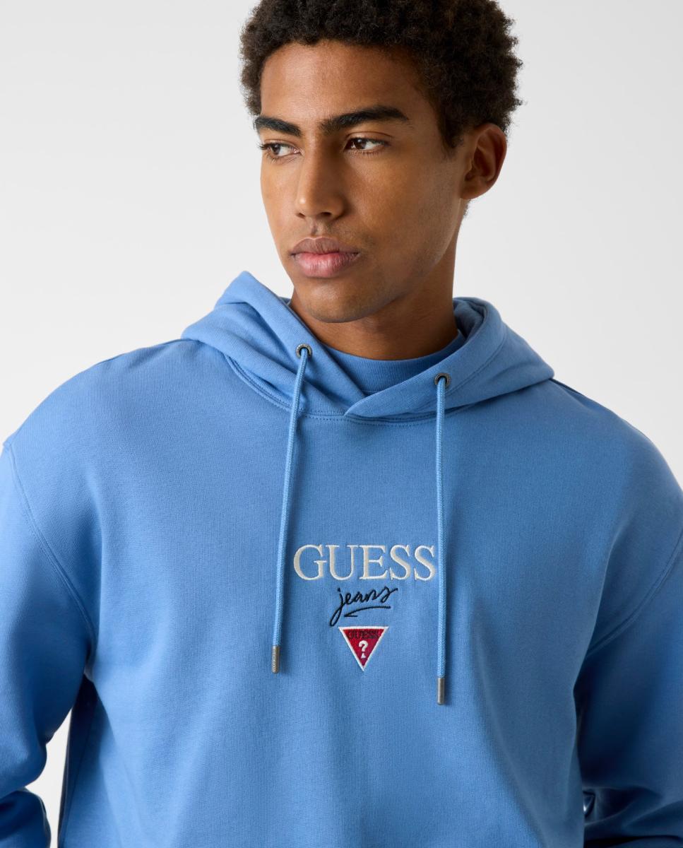 Sweatshirt com capuz Azul-3
