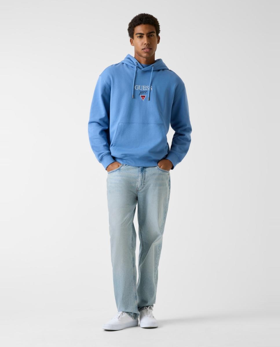 Sweatshirt com capuz Azul-5