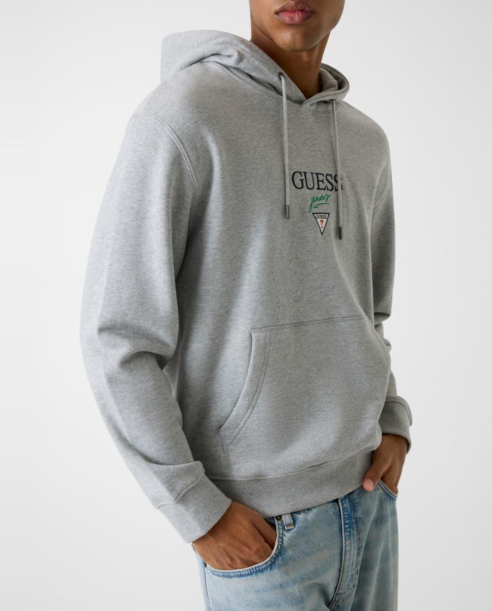 Sweatshirt com capuz Cinzento-claro-3