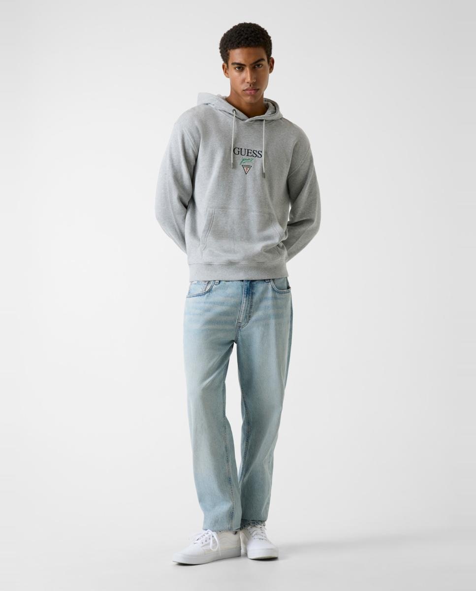 Sweatshirt com capuz Cinzento-claro-5