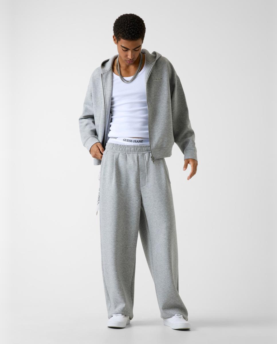Sweatshirt com capuz Cinzento-claro-5