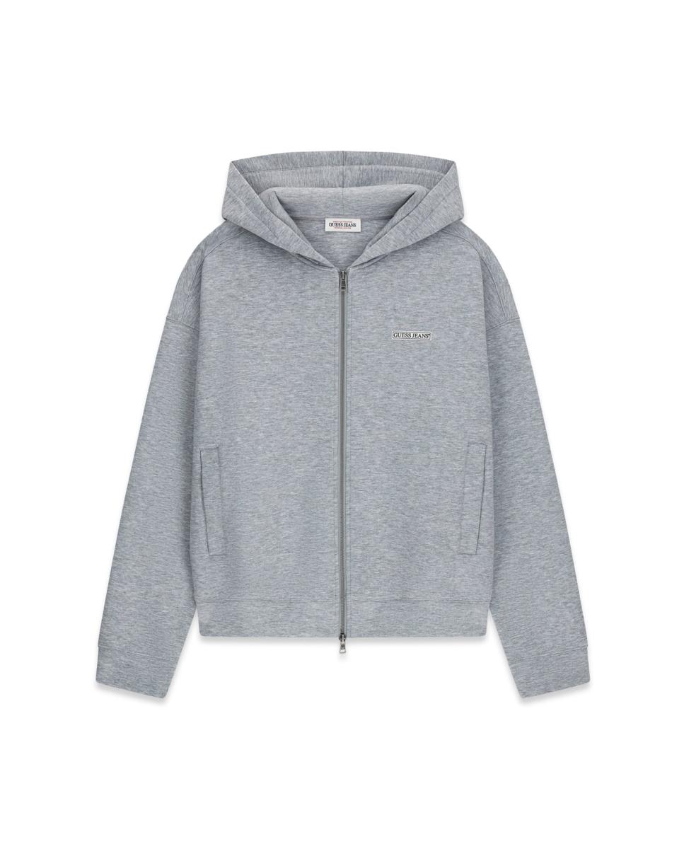 Sweatshirt com capuz Cinzento-claro-4