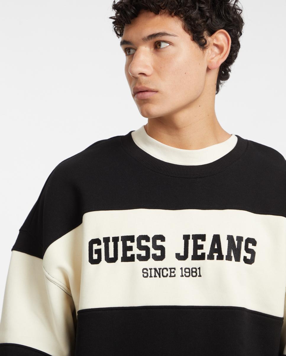 Sweatshirt sem Capuz Preto-3