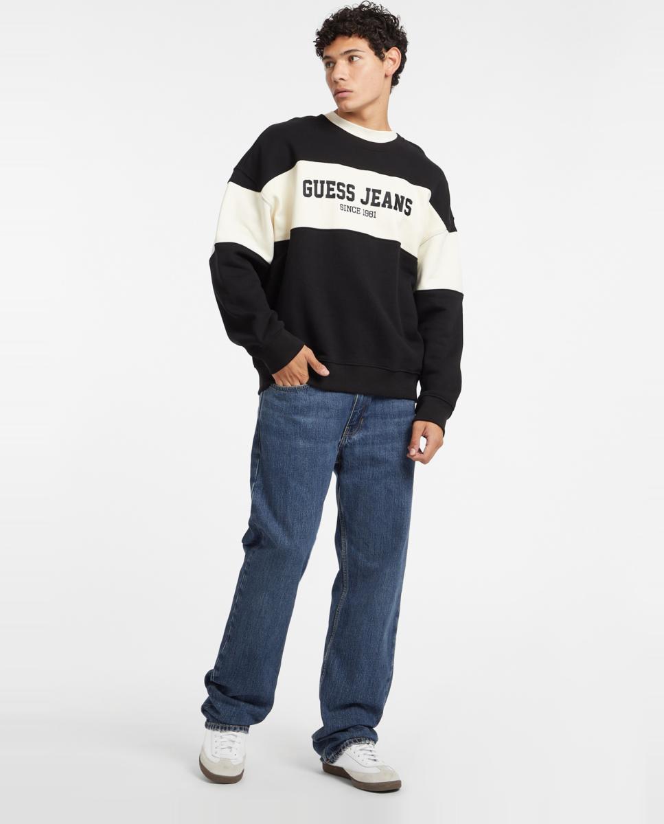 Sweatshirt sem Capuz Preto-4