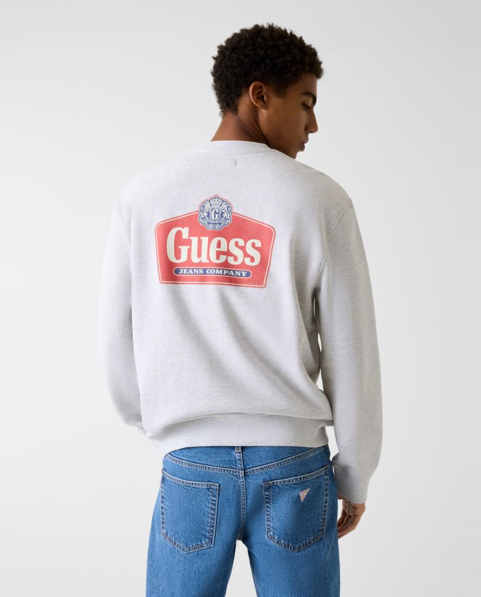 Sweatshirt sem Capuz Cinzento-claro-2