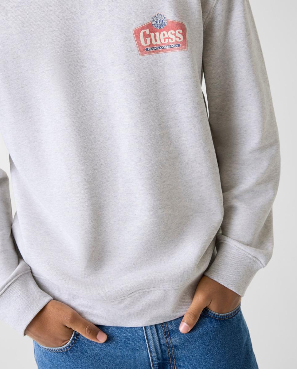 Sweatshirt sem Capuz Cinzento-claro-3