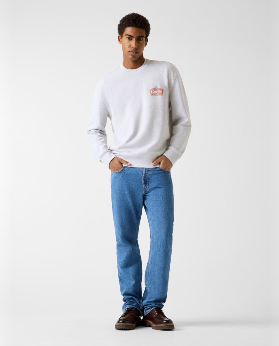 Sweatshirt sem Capuz Cinzento-claro-5
